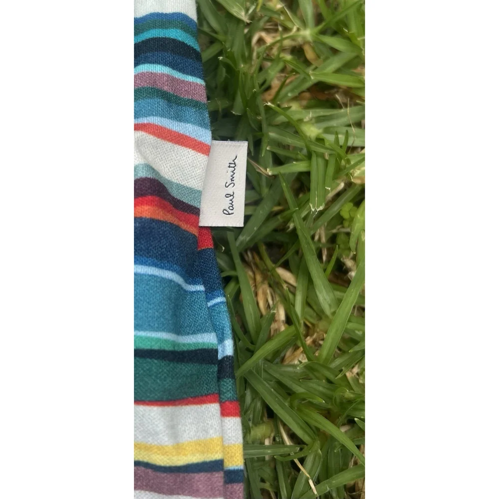 Paul Smith Baby Multicolor Stripe Footed Pajamas One Piece Size 3M Snap Front
